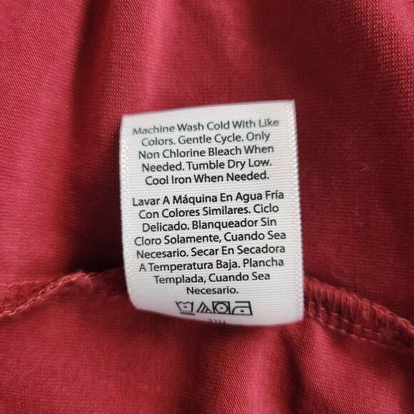 Time and Tru Oxblood Top Size XXXL Plus Size Burgundy Blouse with Ruching - Picture 9 of 10